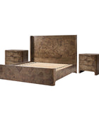 Virel 3-Piece Modern Marquetry Bedroom Set