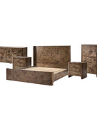 Virel 5-Piece Modern Marquetry Bedroom Set
