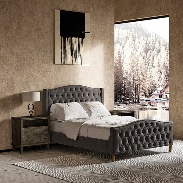 Dietrich Tufted Upholstered Bed-QB