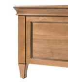 Traditional Solid Wood Bed with Upholstered Headboard