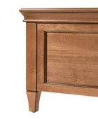 Transitional Solid Wood Bed with Upholstered Headboard