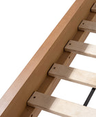 Traditional Solid Wood Bed with Upholstered Headboard