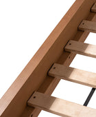 Transitional Solid Wood Bed with Upholstered Headboard