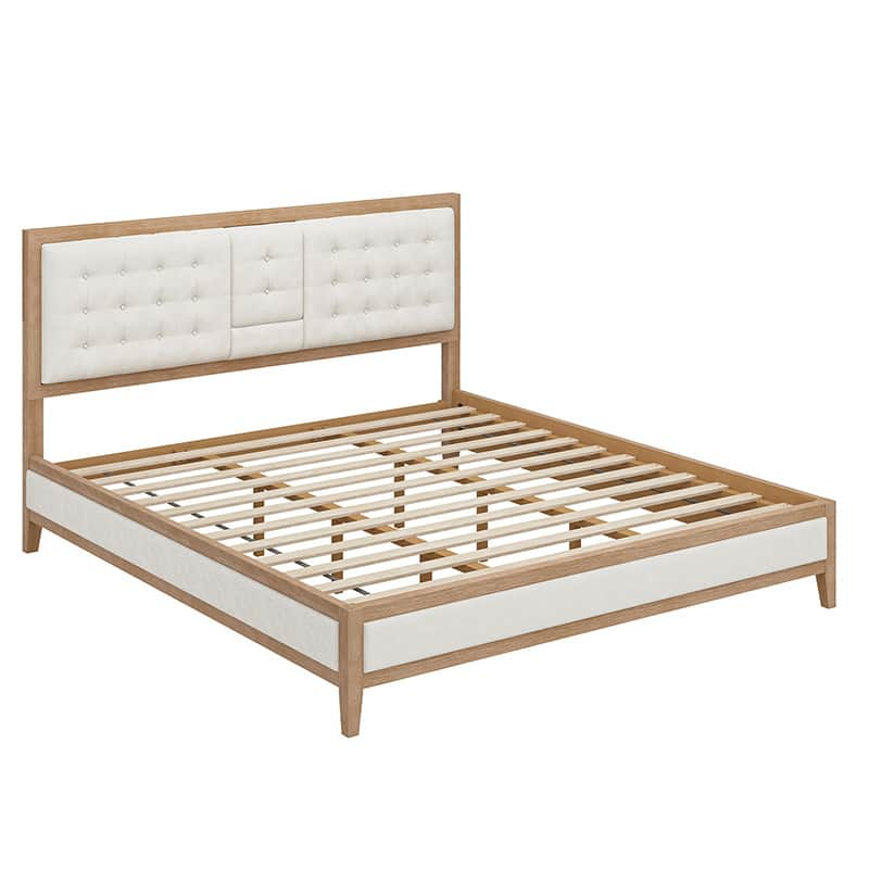 Sabina Upholstered Platform Adjustable Headboard Bed