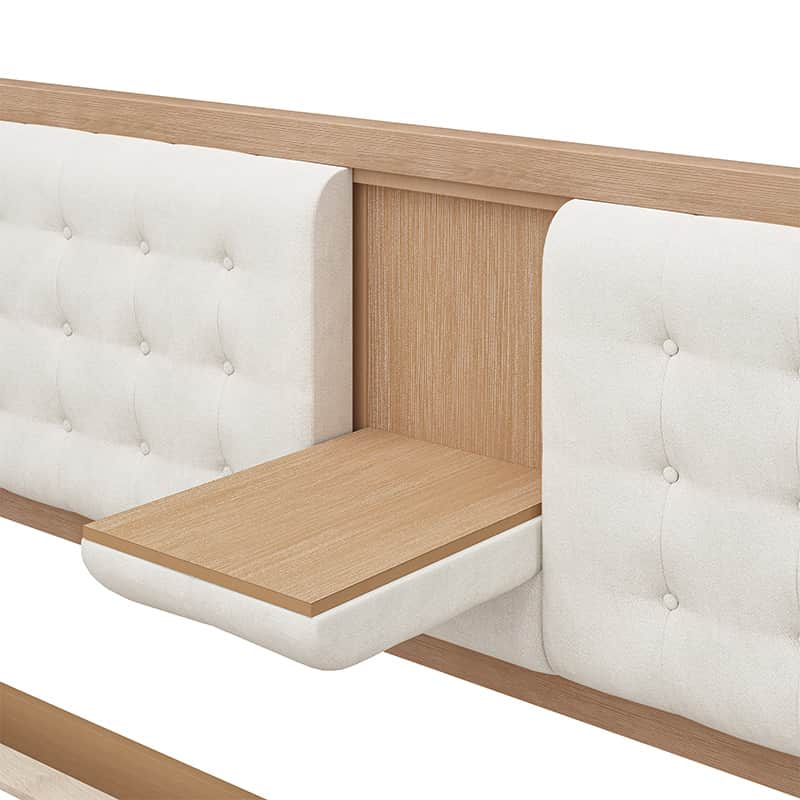 Sabina Upholstered Platform Adjustable Headboard Bed