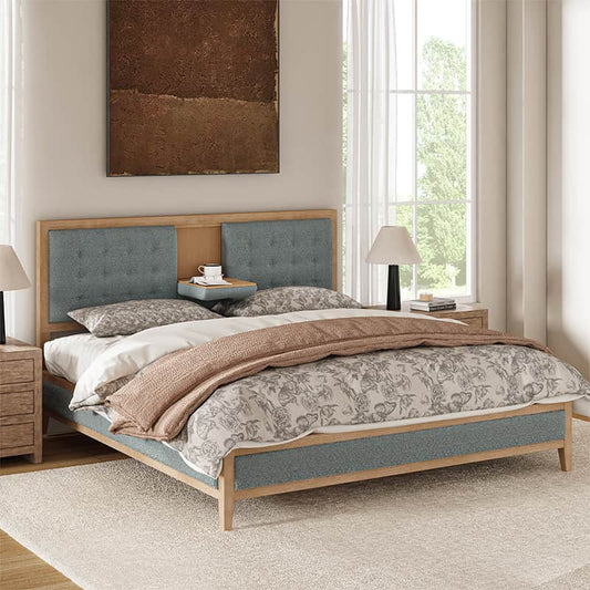 Sabina Upholstered Platform Adjustable Headboard Bed