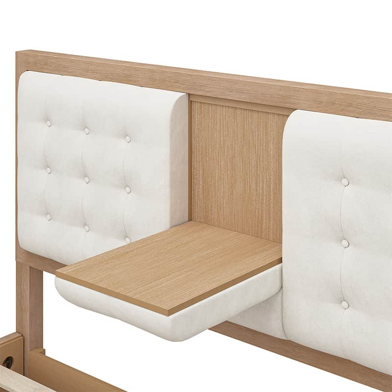 Sabina Upholstered Platform Adjustable Headboard Bed