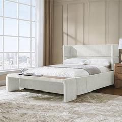 Kenny Modern Modular Upholstered Wingback Daybed with Interchangeable Functions & Overbed Table