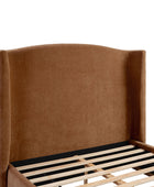 Brandon Modern Upholstered wingback Bed in Chenille