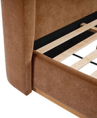 Brandon Modern Upholstered wingback Bed in Chenille