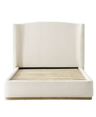 Brandon Modern Upholstered wingback Bed in Chenille