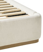 Brandon Modern Upholstered wingback Bed in Chenille