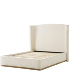 Brandon Modern Upholstered wingback Bed in Chenille