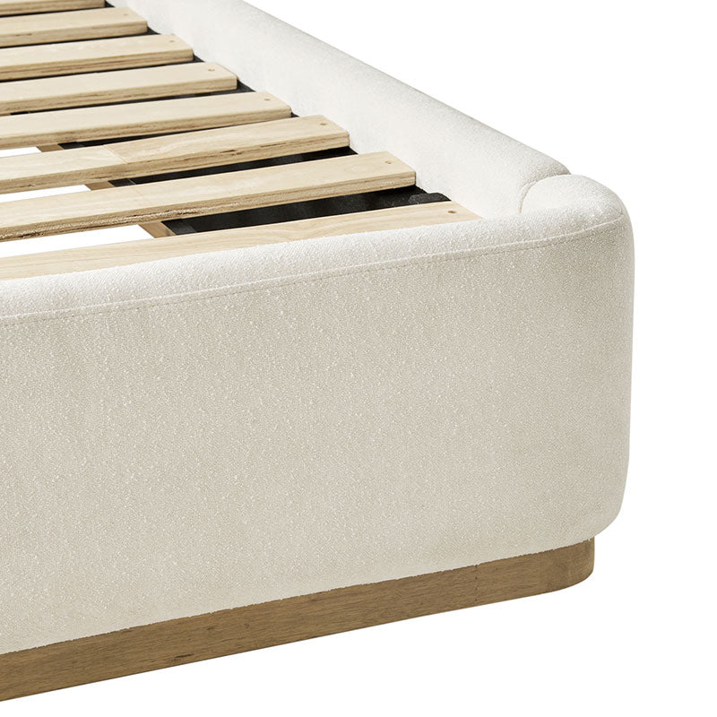 Brandon Modern Upholstered wingback Bed in Chenille