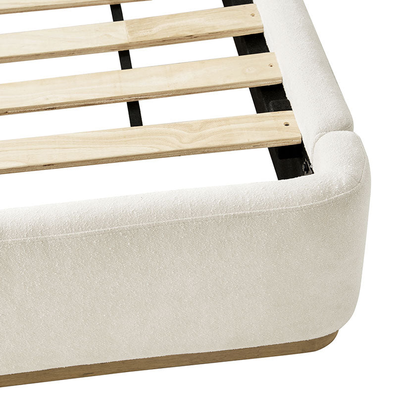 Brandon Modern Upholstered wingback Bed in Chenille