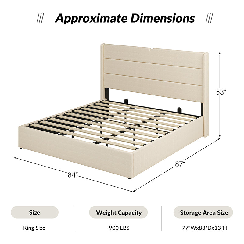 Rudolph Lift Up Storage Upholstered Platform Bed