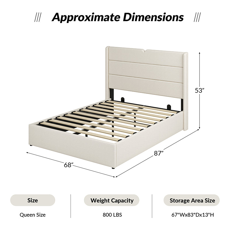 Rudolph Lift Up Storage Upholstered Platform Bed