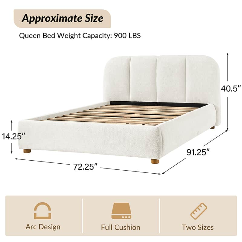 Gonzalo Full Size Upholstered Platform Bed with Motion-Activated Bed Light