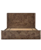 Virel Modern Marquetry Wingback Bed