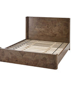 Virel Modern Marquetry Wingback Bed