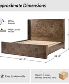 Virel Modern Marquetry Wingback Bed