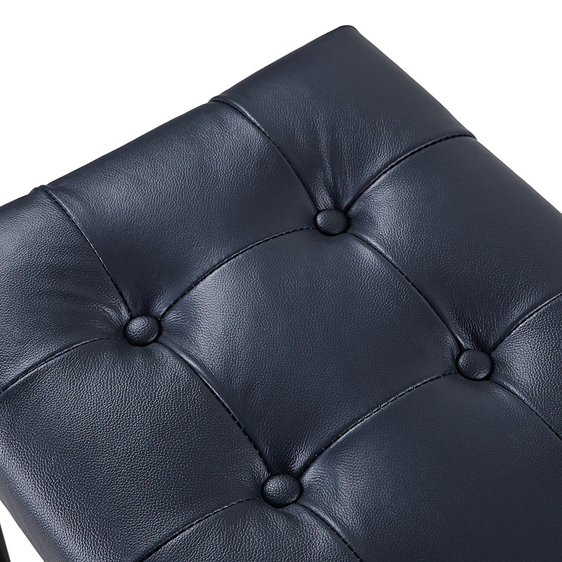 Arnold Versatile Elegance: Genuine Leather Bench with Button-Tufted Design