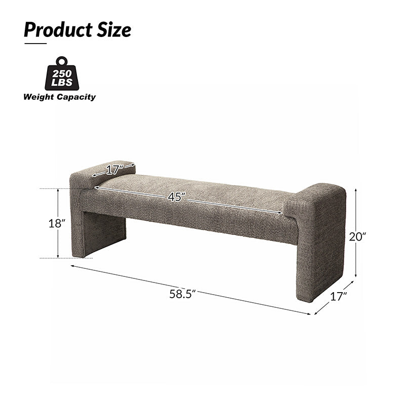 Vittoriano Upholstered Bed Foot Bench