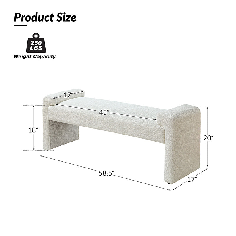 Vittoriano Upholstered Bed Foot Bench