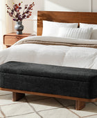 Claire Modern Chenille Upholstered Storage Bench