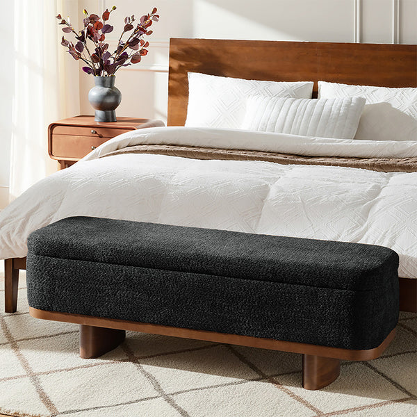 Claire Modern Chenille Upholstered Storage Bench