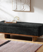 Claire Modern Chenille Upholstered Storage Bench