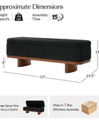 Claire Modern Chenille Upholstered Storage Bench