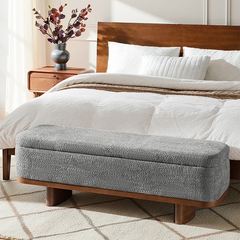 Claire Modern Chenille Upholstered Storage Bench
