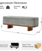Claire Modern Chenille Upholstered Storage Bench