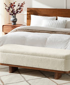 Claire Modern Chenille Upholstered Storage Bench