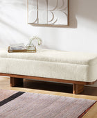 Claire Modern Chenille Upholstered Storage Bench