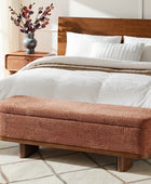 Claire Modern Chenille Upholstered Storage Bench