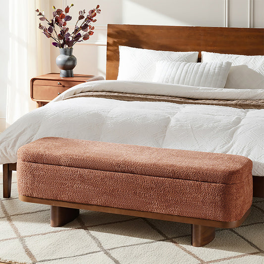 Claire Modern Chenille Upholstered Storage Bench