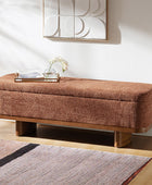 Claire Modern Chenille Upholstered Storage Bench