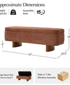 Claire Modern Chenille Upholstered Storage Bench