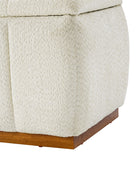 Modern Chenille Storage Bench - No-Assembly Upholstered Seat