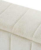 Modern Chenille Storage Bench - No-Assembly Upholstered Seat