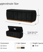 Modern Chenille Storage Bench - No-Assembly Upholstered Seat