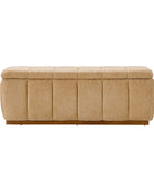 Modern Chenille Storage Bench - No-Assembly Upholstered Seat