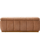 Modern Chenille Storage Bench - No-Assembly Upholstered Seat