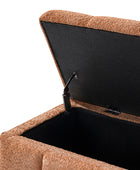 Modern Chenille Storage Bench - No-Assembly Upholstered Seat