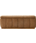 Modern Chenille Storage Bench - No-Assembly Upholstered Seat