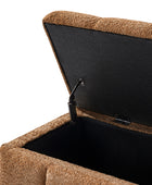 Modern Chenille Storage Bench - No-Assembly Upholstered Seat