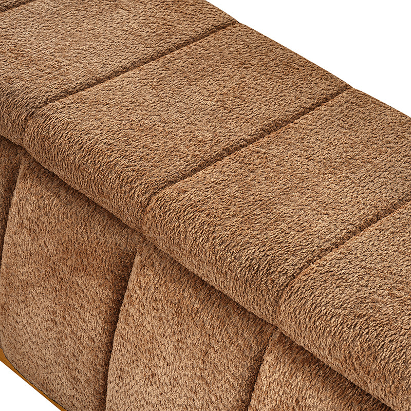 Modern Chenille Storage Bench - No-Assembly Upholstered Seat