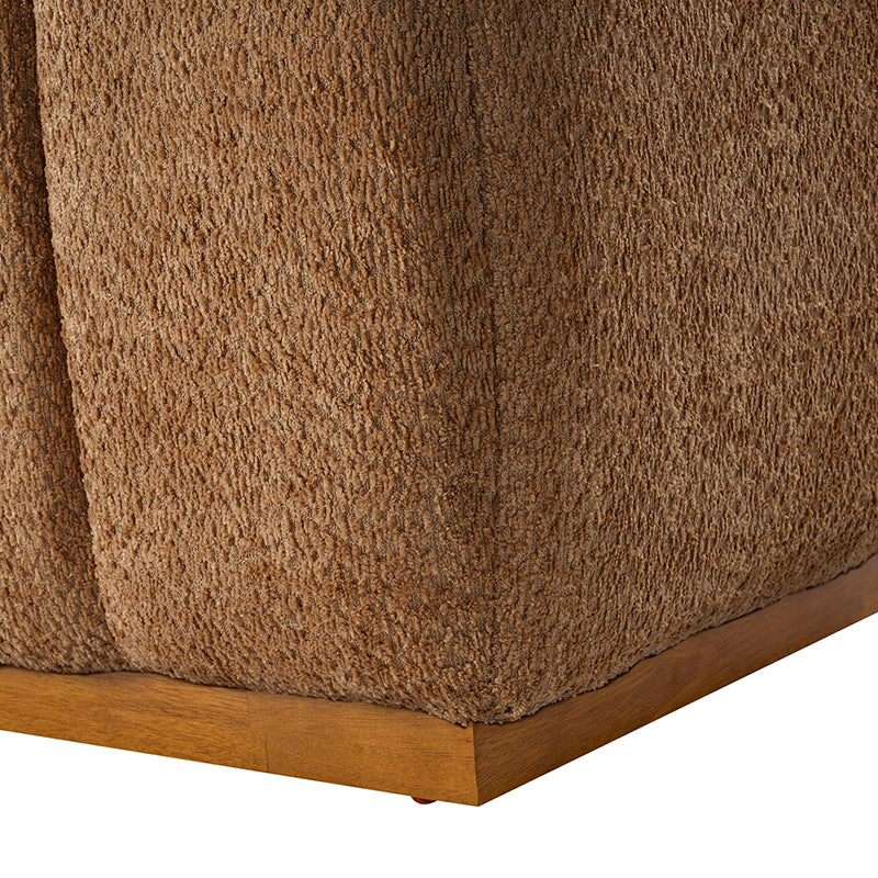 Modern Chenille Storage Bench - No-Assembly Upholstered Seat
